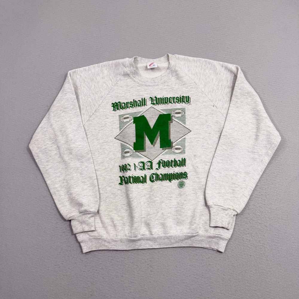 Vintage Marshall University Thundering Herd Sweatshirt XL 1992 Football Champion